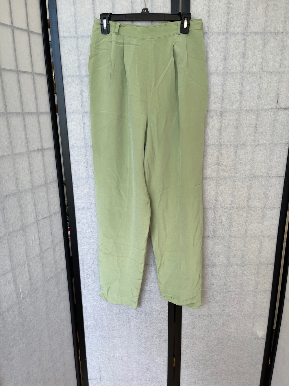 Doncaster Light Green Womens Trousers 100% silk
